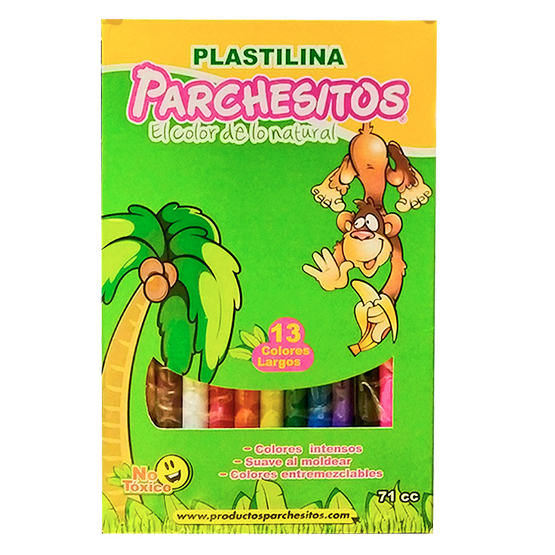Plastilina parchesitos Larga Colores Caja x13 Uds 