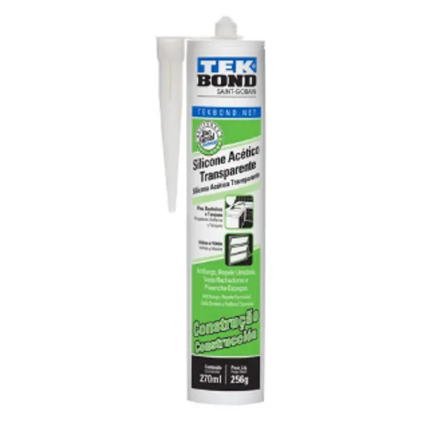 Silicona Tubo Transparente 270 Ml 256gr Tekbond