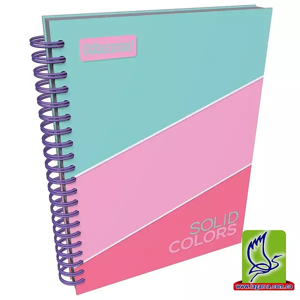 Agenda Argollada 5 Materias Solid Colors Primavera