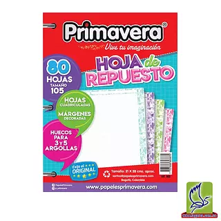 Hoja De Repuesto Primavera Rayado